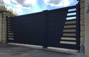 portail battant, noir, design